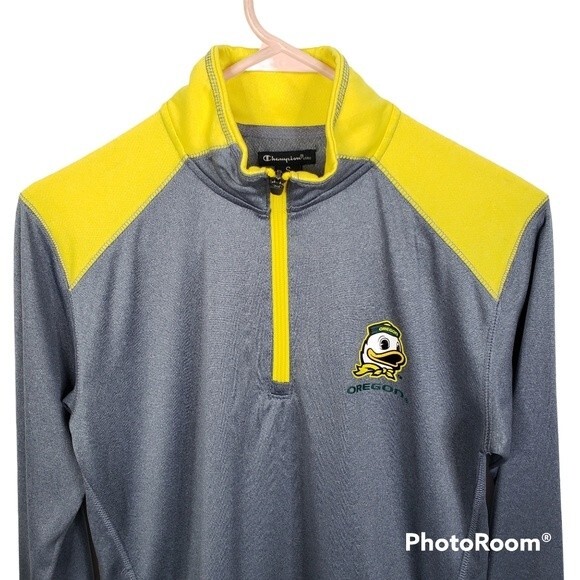 Champion Oregon Ducks Mens Long Sleeve 1/4 Zip Shirt Size Small - Picture 3 of 9